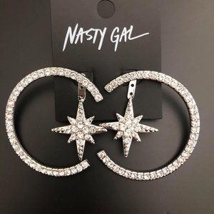 Start Of Something Diamonte Drop Earrings Silver
